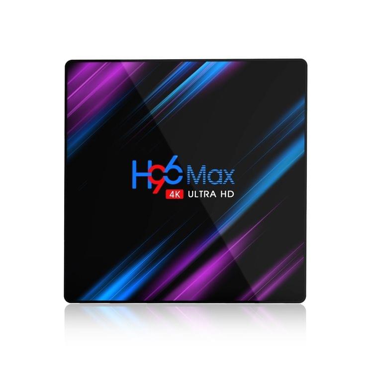 H96 Max-3318 4K Ultra HD Android TV Box with Remote Controller, Android 9.0, RK3318 Quad-Core 64bit Cortex-A53, WiFi 2.4G/5G, Bluetooth 4.0, EMMC 64G FLASH, 4GB SDRAM