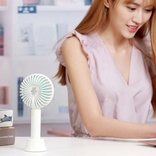 Mini DC 5V USB Rechargeable Aromatherapy Cooling Handheld Fan, 3 Speeds (White)