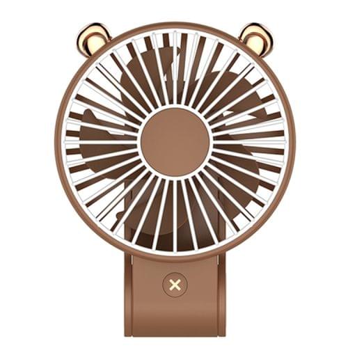 CYKE Portable Foldable Mini USB Charging Mute Electric Fan, with 3 Speed Control (Brown)