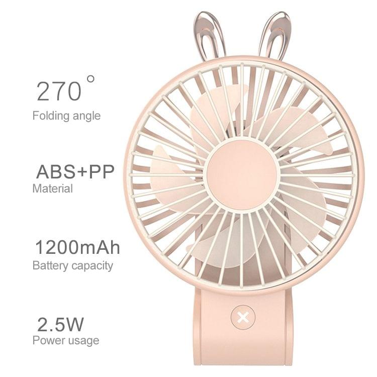 CYKE Portable Foldable Mini USB Charging Mute Electric Fan, with 3 Speed Control (Brown)