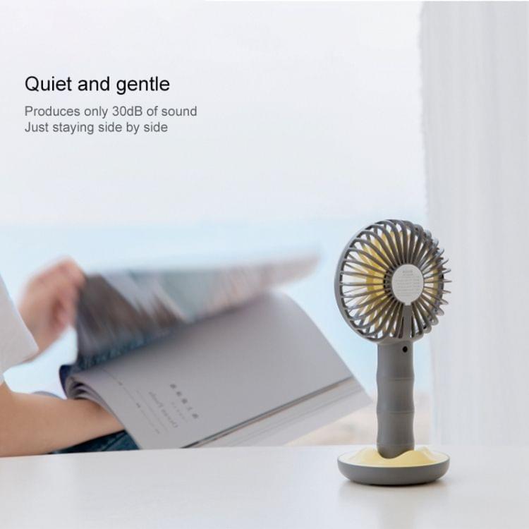 WT-F13 Bamboo Design 2000 mAh Mini Portable Fan with 3 Speed Control (Blue)