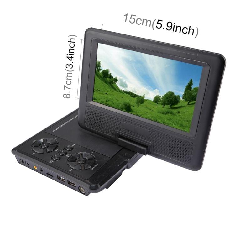 NS-758H 7 inch TFT LCD Screen Digital Multimedia Portable TV & DVD Player, 180 Degree Rotation, Support TF Card / FM / USB / Game Function