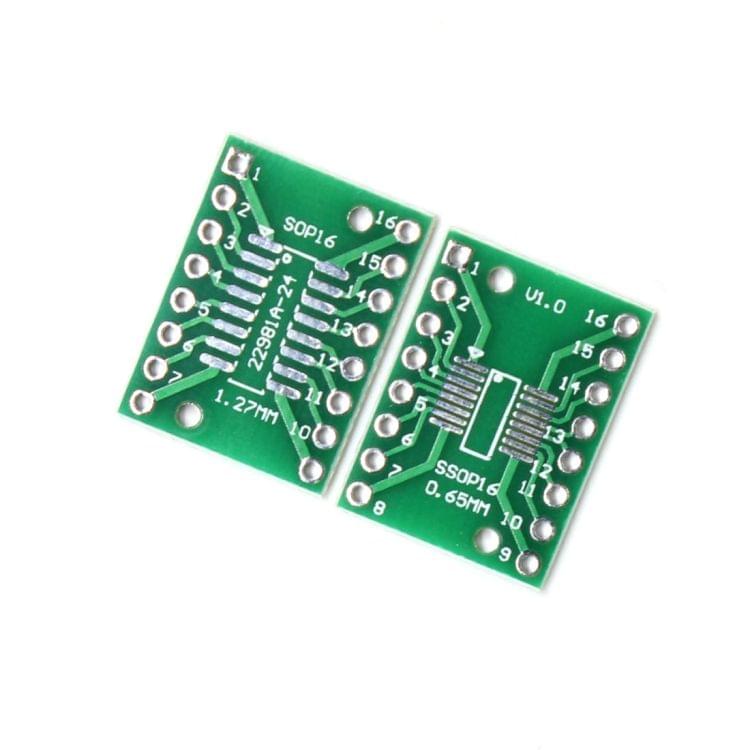 2 PCS Landa Tianrui LDTR - YJ032 / C SOP16 / SSOP16 / TSSOP16 SMD to DIP Dual-side Adapter Board for Arduino