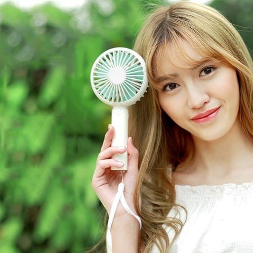 Mini DC 5V USB Rechargeable Aromatherapy Cooling Handheld Fan, 3 Speeds (Green)