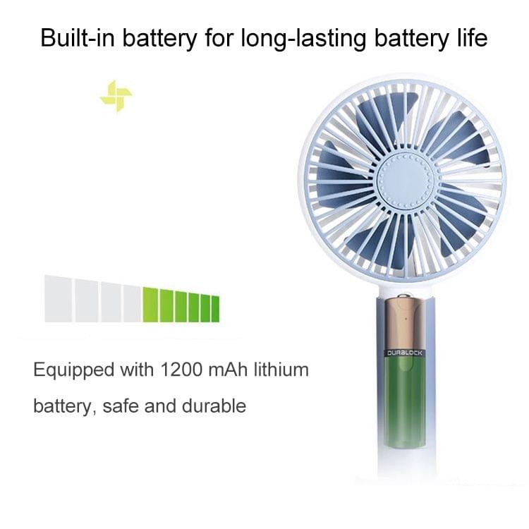 Mini DC 5V USB Rechargeable Aromatherapy Cooling Handheld Fan, 3 Speeds (Green)