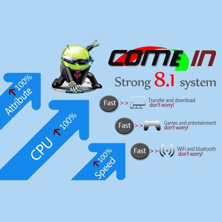 H96 Max+ 4K Ultra HD Full HD Media Player Smart TV BOX with Remote Controller, Android 8.1, RK3328 Quad-Core 64bit Cortex-A53, 4GB+32GB, Support TF Card, HDMI, LAN, USB 3.0, AV, WiFi