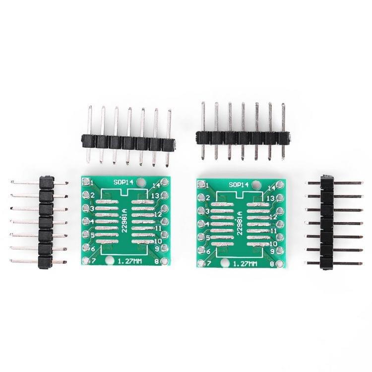 2 PCS Landa Tianrui LDTR - YJ032 / B SOP14 / SSOP14 / TSSOP14 SMD to DIP Dual-side Adapter Board