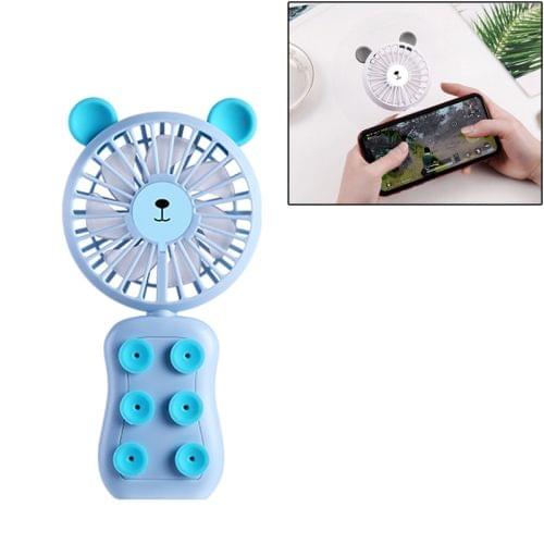 CYKE HND-03 DC 5V USB Portable Foldable Cartoon Panda Shaped Suction Cup Mini Fan with Stand & LED Light (Blue)