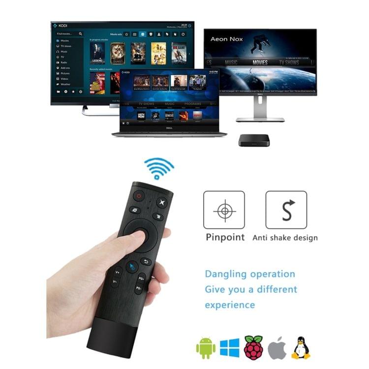 Q5 2.4G RF 3D Brushed Fashion Somatosensory Universal Air Mouse Remote Controller