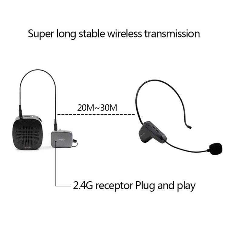ASiNG WM01 2.4GHz Wireless Audio Transmission Electronic Pickup Microphone, Transmission Distance: 20-30m