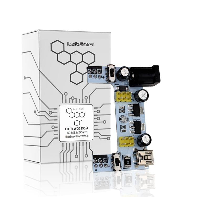 LDTR-WG0253/A DC 5V/3.3V 2-Channel Breadboard Power Module