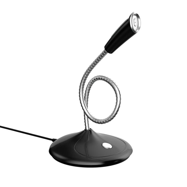 BK Desktop Gooseneck Adjustable USB Wired Audio Microphone, Built-in Sound Card
