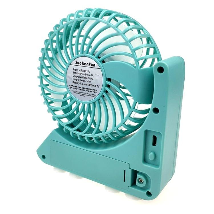 Multi-function 360 Degree Rotation Sucker Electric Fan, Support 3 Speed Control (Blue)