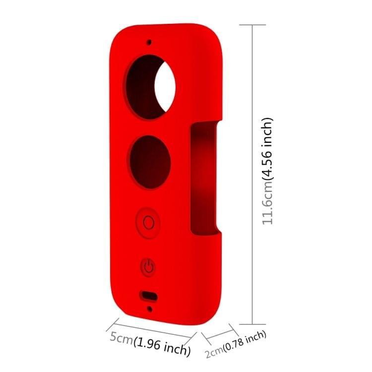 PULUZ Silicone Protective Case with Lens Cover for Insta360 ONE X (Red)