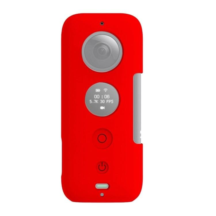 PULUZ Silicone Protective Case with Lens Cover for Insta360 ONE X (Red)