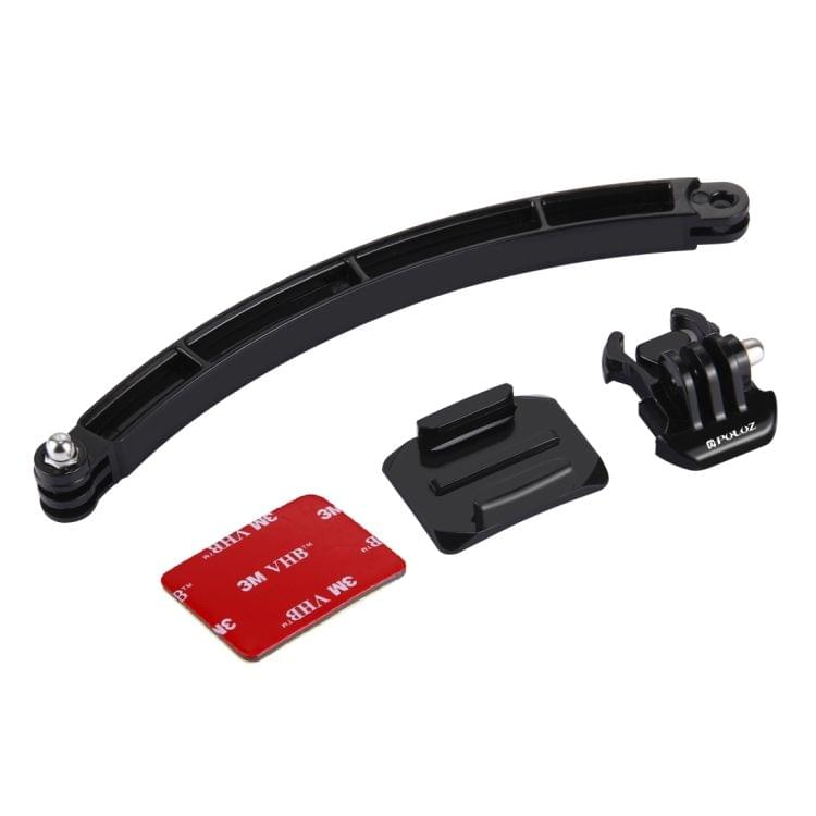 PULUZ Outdoor Motorcycle Cycling Helmet Extension Arm Set for GoPro NEW HERO /HERO6 /5 /5 Session /4 Session /4 /3+ /3 /2 /1, Xiaoyi and Other Action Cameras