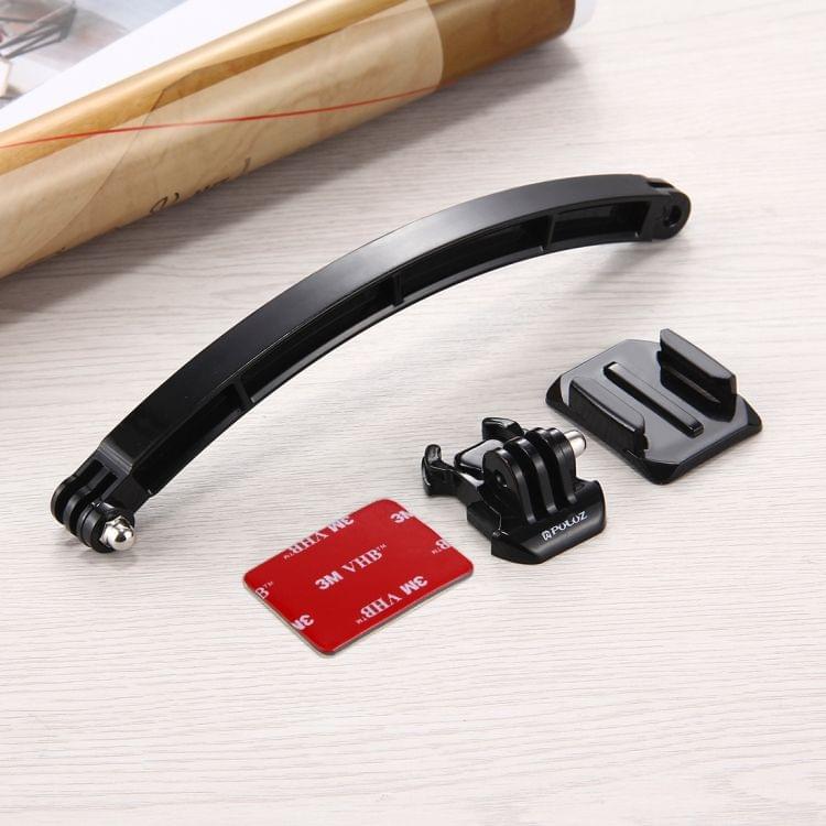 PULUZ Outdoor Motorcycle Cycling Helmet Extension Arm Set for GoPro NEW HERO /HERO6 /5 /5 Session /4 Session /4 /3+ /3 /2 /1, Xiaoyi and Other Action Cameras