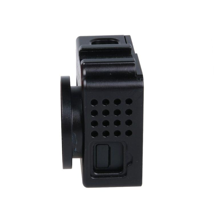 For Xiaomi Xiaoyi Yi II 4K Sport Action Camera CNC Aluminum Alloy Housing Protective Case with UV Filter & Lens Protective Cap(Black)