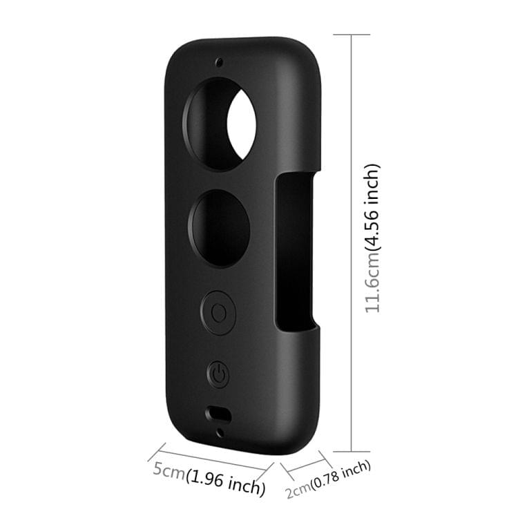 PULUZ Silicone Protective Case with Lens Cover for Insta360 ONE X(Black)