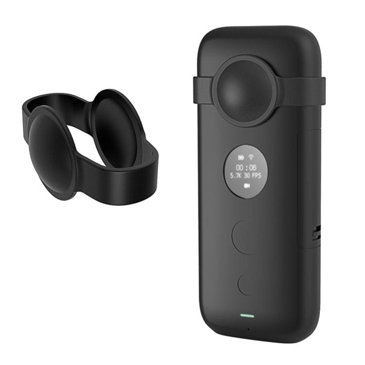 PULUZ Silicone Protective Case with Lens Cover for Insta360 ONE X(Black)