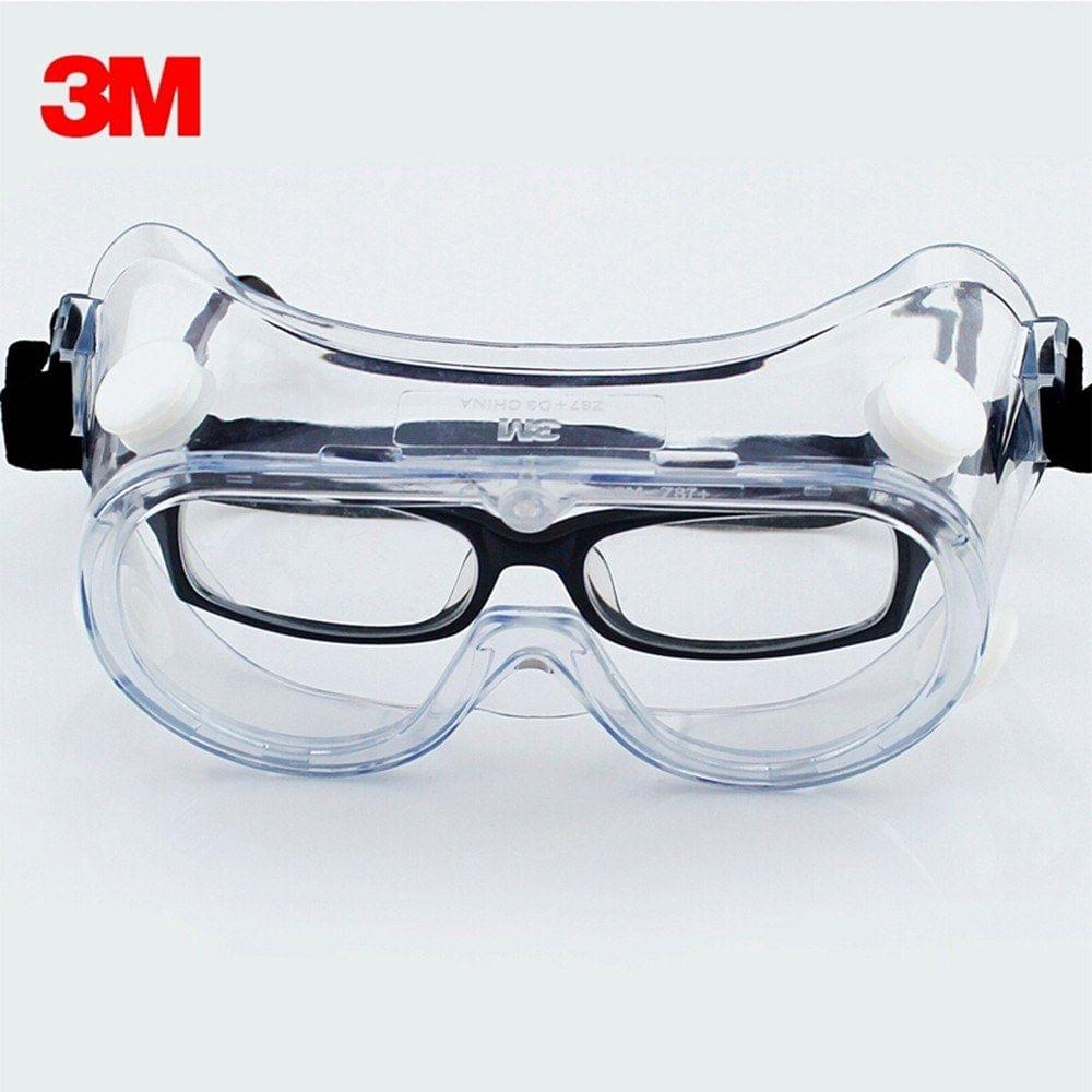 3M 1621 Safety Glasses Chemical Splash Goggles Adjustable Headband Protective Eyewear Anti-Fog Goggles Impact Resistance Lens