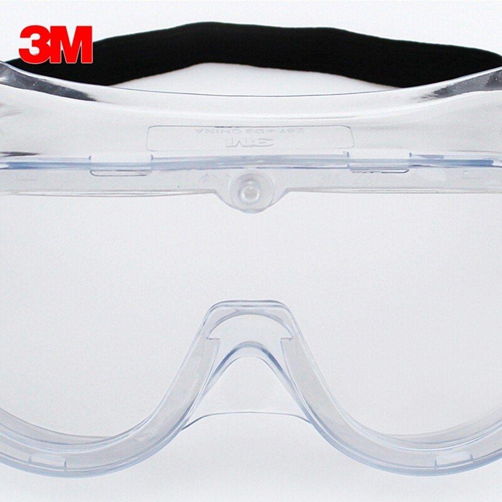 3M 1621 Safety Glasses Chemical Splash Goggles Adjustable Headband Protective Eyewear Anti-Fog Goggles Impact Resistance Lens