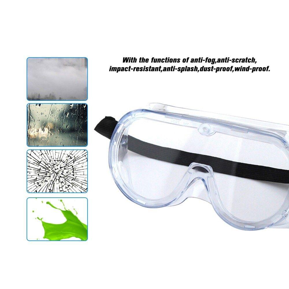 3M 1621 Safety Glasses Chemical Splash Goggles Adjustable Headband Protective Eyewear Anti-Fog Goggles Impact Resistance Lens