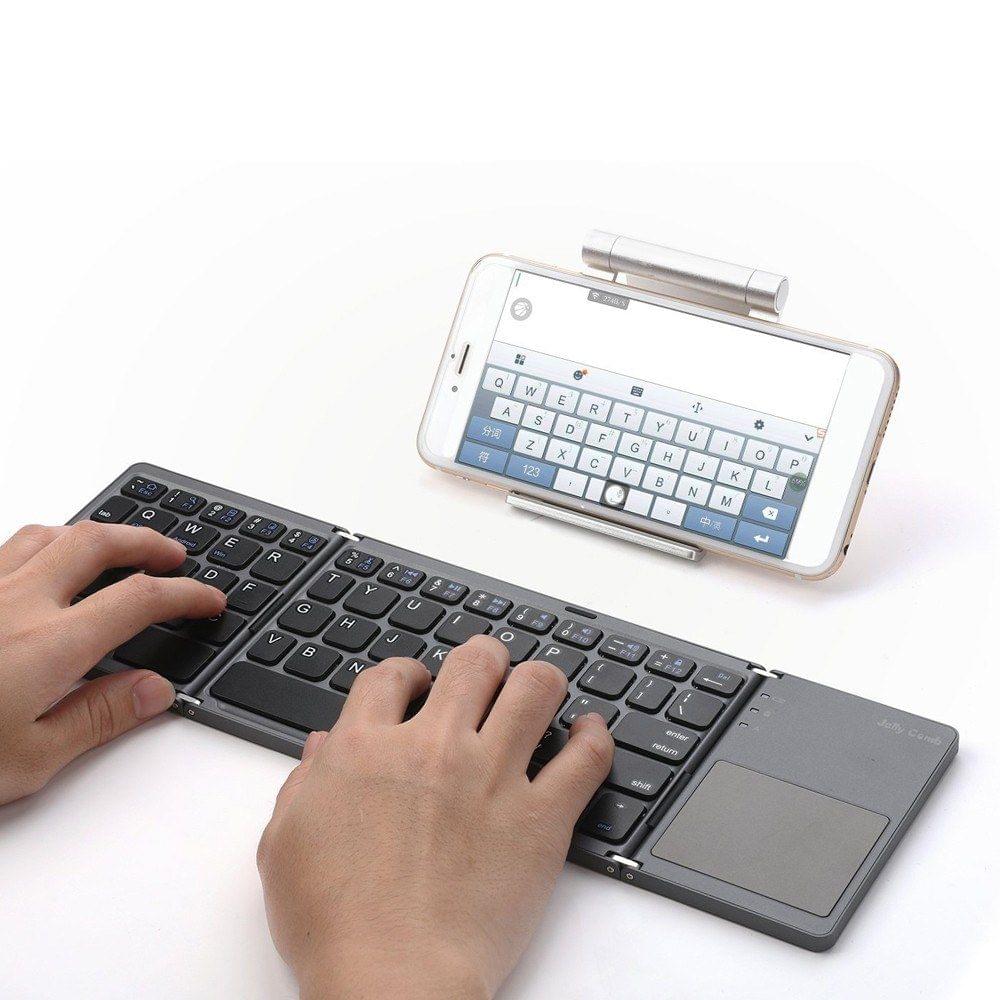 Universal Folding With Touched BT Wireless Foldable Mini Size Computer Keyboard
