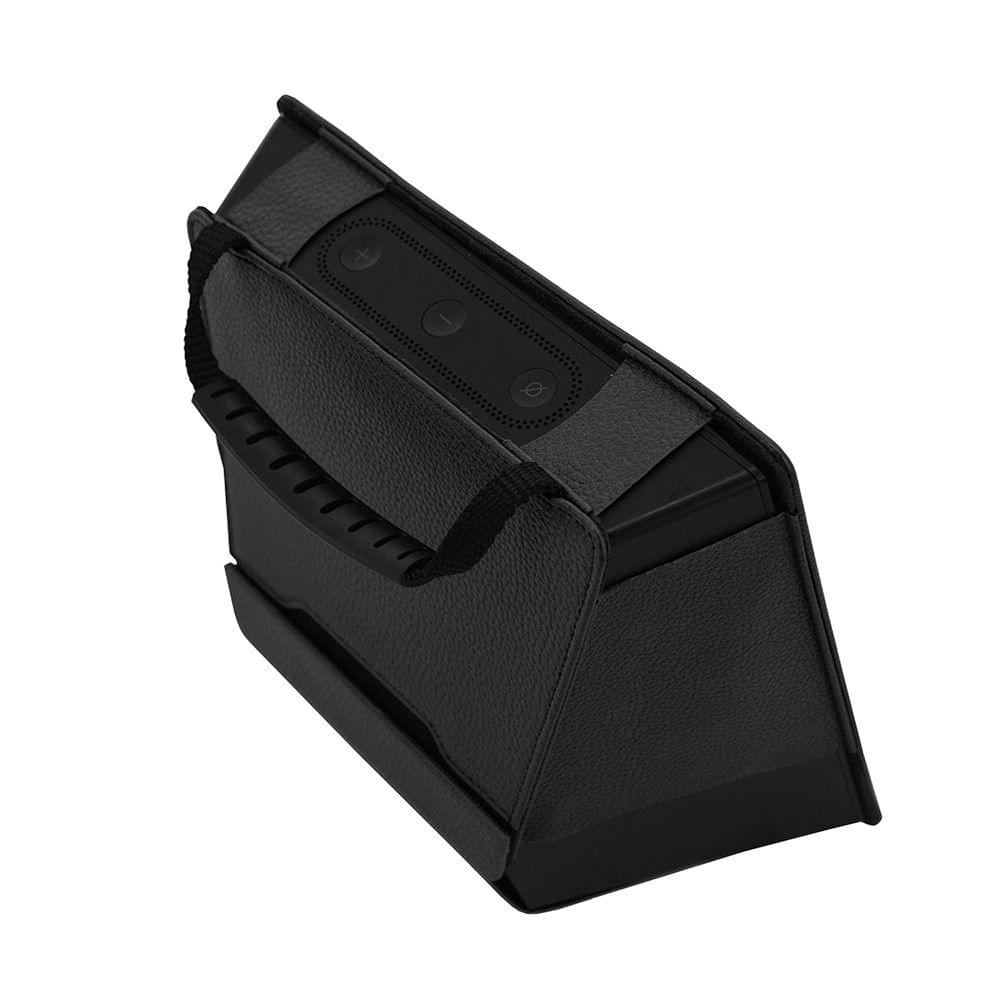 High-quality Leather Case Lightweight Protection Cover Soft Protector with Glass Screen Protector Wipes Handle Mesh Blank Design for Amazon Echo Show Smart Speaker