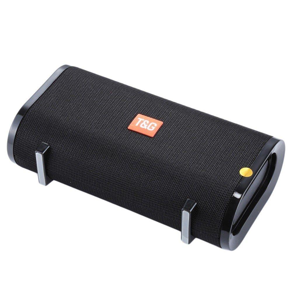 T&G Bluetooth Speakers Wireless Portable Stereo Sound Box Dual 5W Loudspeaker Support FM Radio TF Card AUX IN U Disk Music Play Built-in Microphone Shoulder Strap