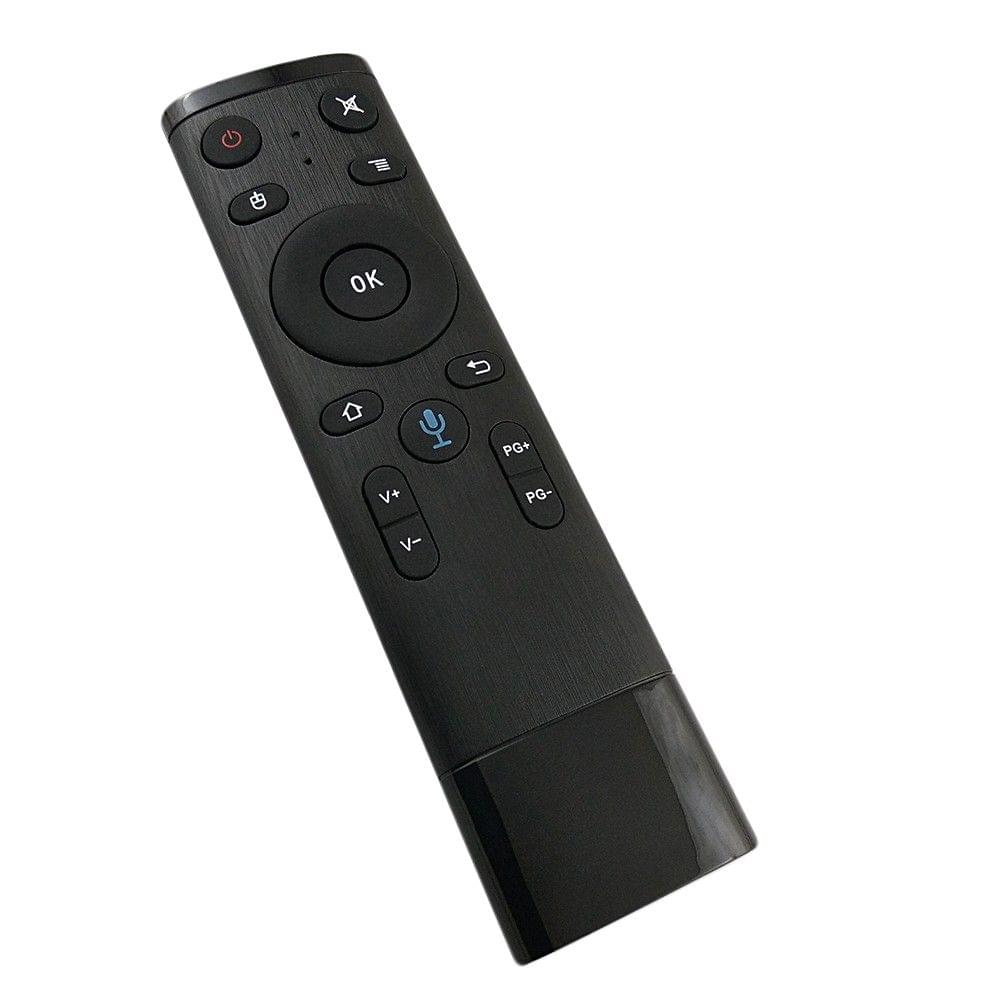 2.4G Wireless Remote Control with USB Receiver Voice Input for Smart TV Android TV Box HTPC PC Projector Black