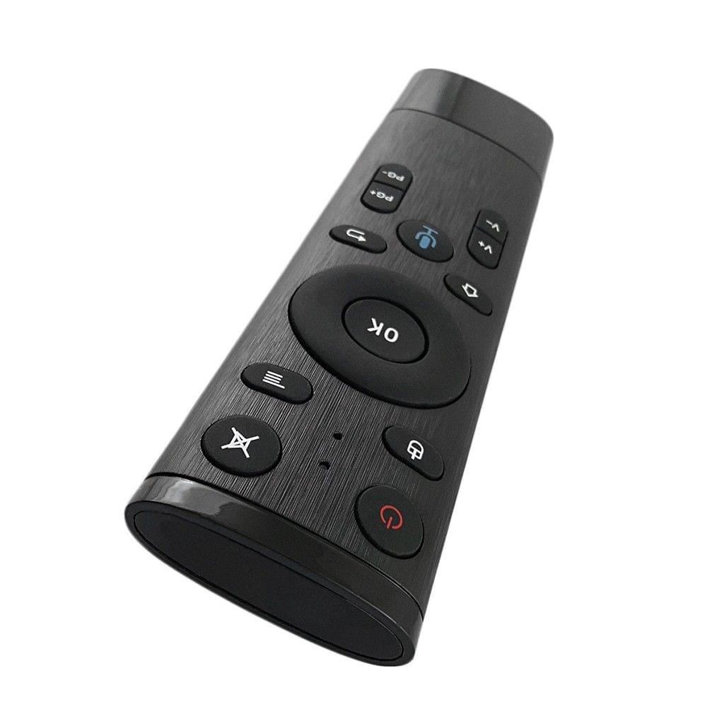 2.4G Wireless Remote Control with USB Receiver Voice Input for Smart TV Android TV Box HTPC PC Projector Black