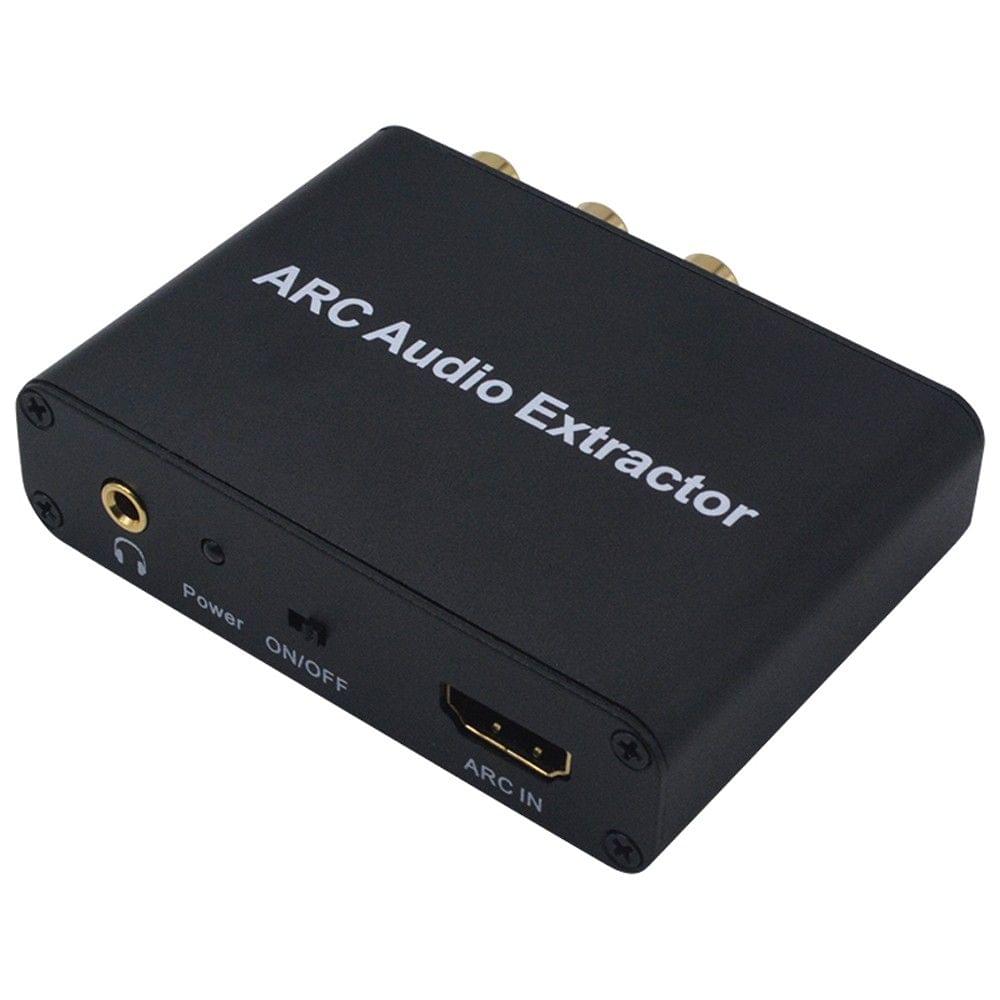 AY80 ARC Audio Extractor HD-ARC Audio Return Channel Adapter Support Optical Fiber Coaxial RCA 3.5mm Output Suitable for Audio Ampifier Speaker Headset HDTV