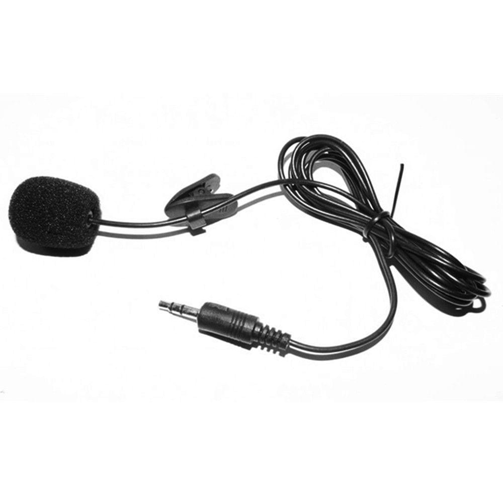 External Clip-on Lapel Lavalier Microphone 3.5mm Jack for Phone Handsfree Wired Condenser Mic for Teaching Speeching Black