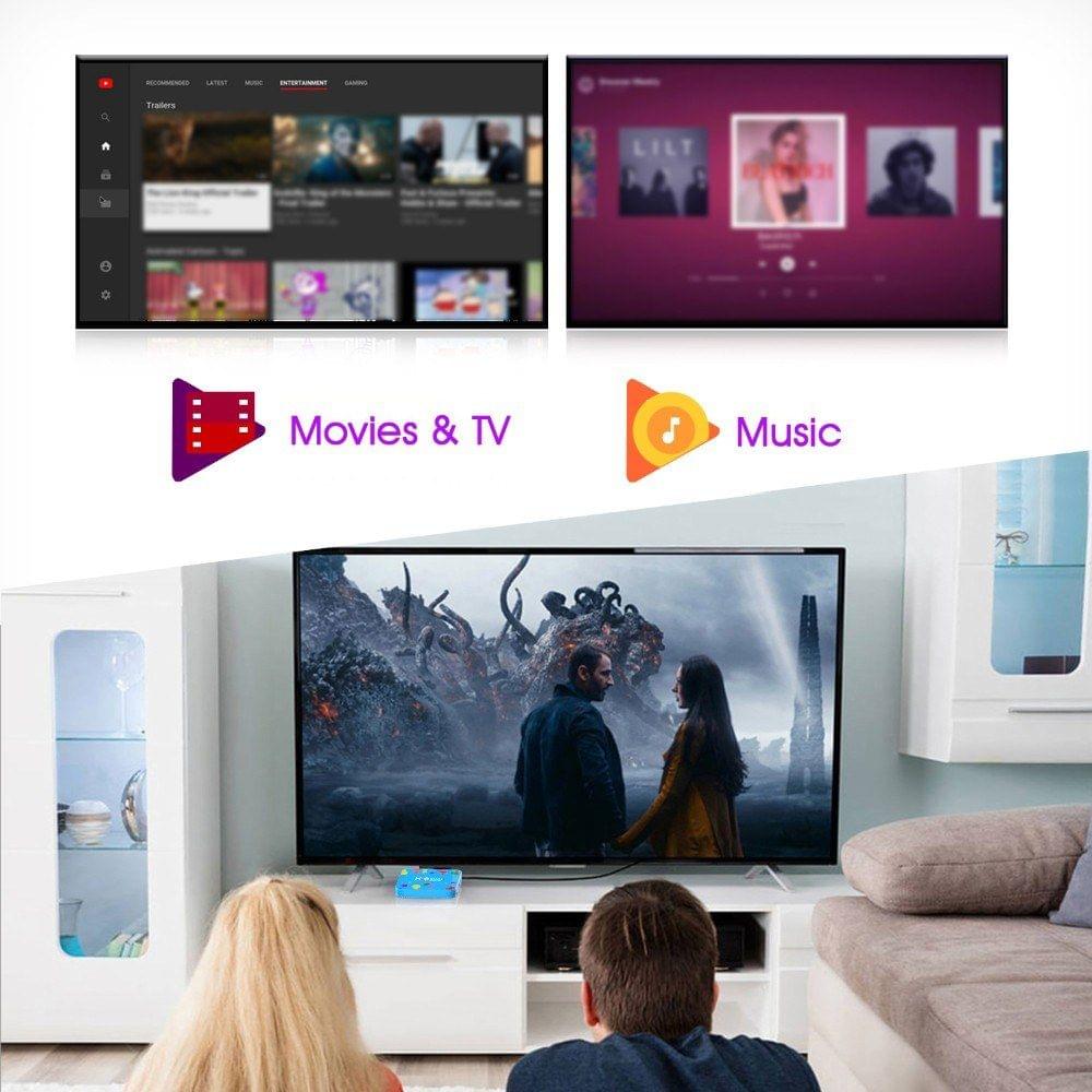 H96 Mini Android 9.0 Smart TV Box 4K Media Player 6K HDR H.265 VP9 Allwinner H6 Quad-core 64 Bit 4GB DDR3 32GB/128GB EMMC 2.4G / 5G WiFi 100M LAN BT4.0