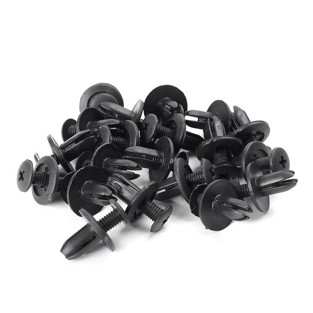 100Pcs Assorted Car Body Plastic Push Retainer Pin Rivet Fasteners Trim Moulding Clip Automotive Furniture Assembly Expansion Screws Kit with Removal Tool Screwdriver for Vehicles