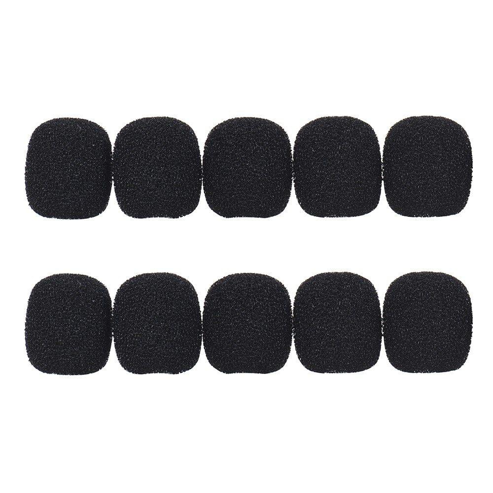 Andoer Mini Lapel Headset Microphone Windscreen Mic Foam Cover, Black 10-Pack