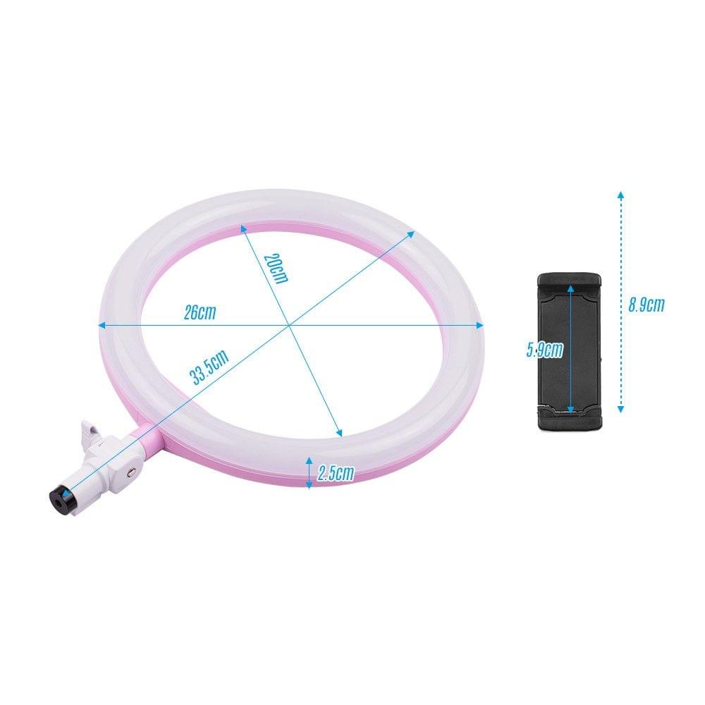 26cm/10 Inch LED Ring Light with Light Stand Universal Phone Holder Kit