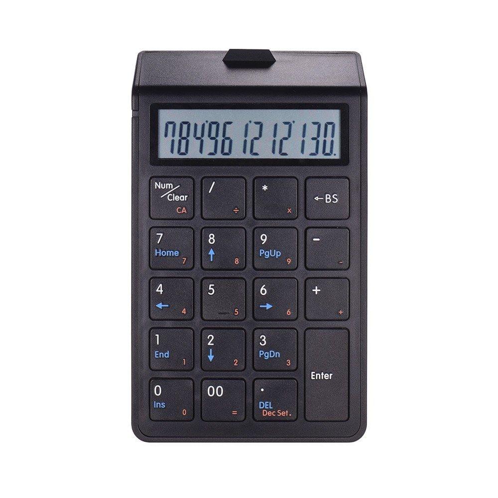 Portable 2-in-1 Wireless BT 19 Keys Rechargeable Smart Numeric Keypad Keyboard & Calculator
