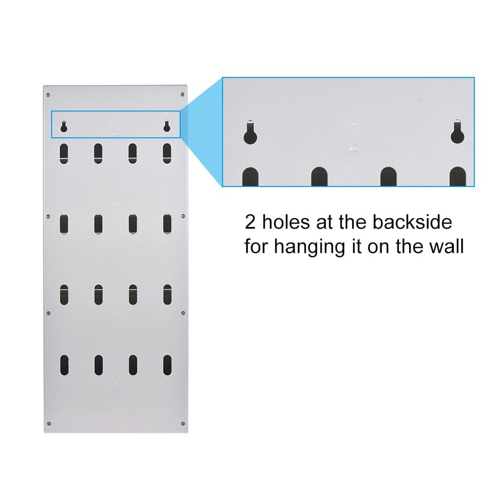 24-Slot Time Card Rack Plastic Wall Mounted Cards Holder for Office Factory Time Card Machine Attendance Recorder