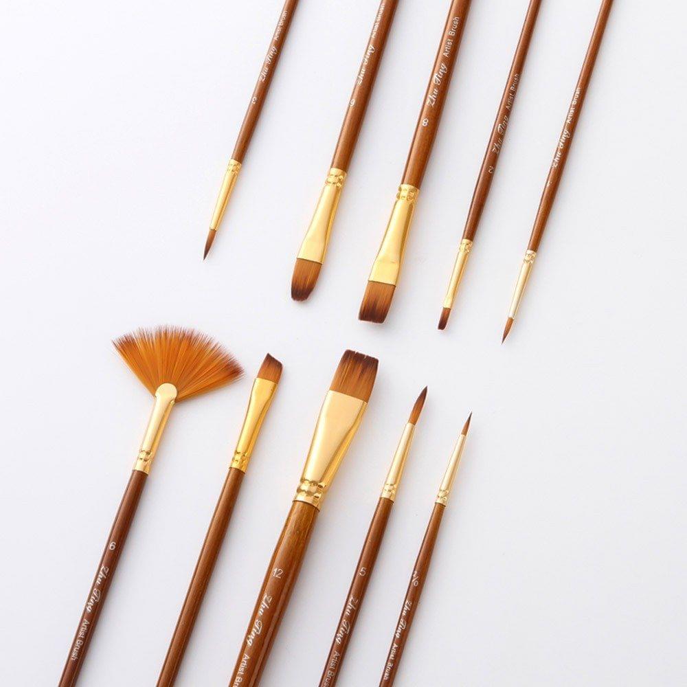 10pcs Paint Brushes Set Kit