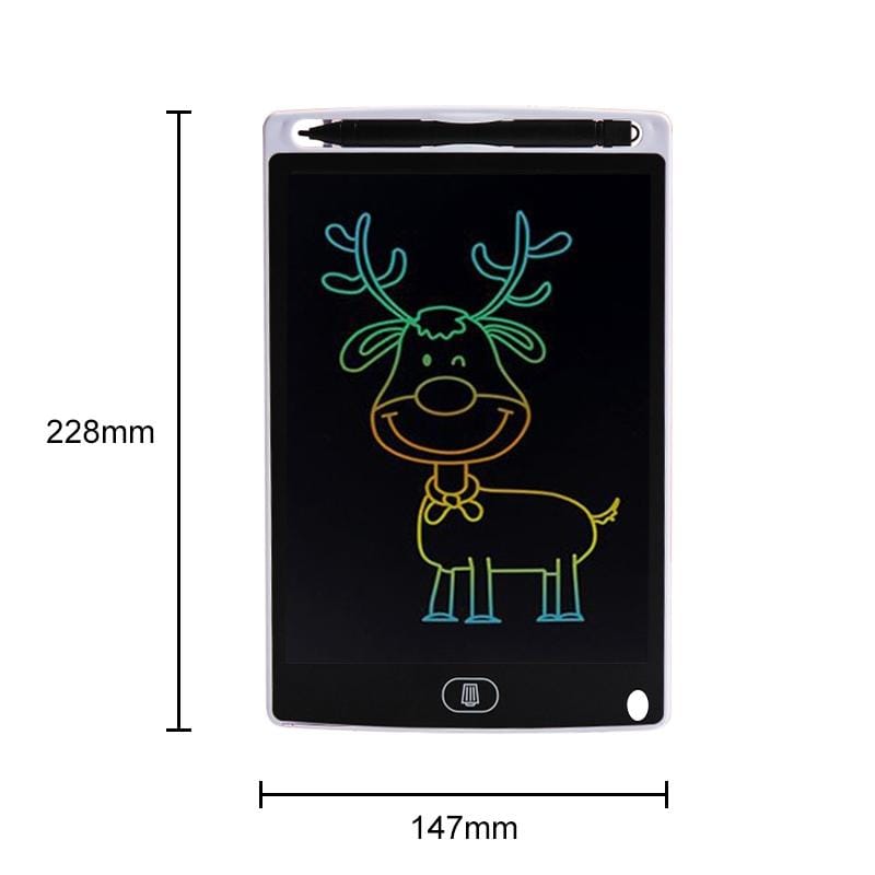 8.5 inch LCD Handwriting Board Children Drawing Graffiti Handwriting Board, Style:Colorful, Frame Color:White