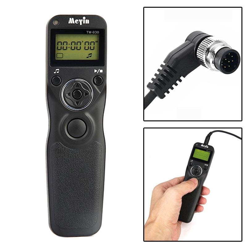 Timer Remote Control for Nikon D800 / D700 / D300 / D2 / D1 / D200 / D4 / N90s / F5 / F6 / F100 / F90 / F90X, Fujifilm S5 Pro / S3 Pro, Kodak DCS-14n (Black)