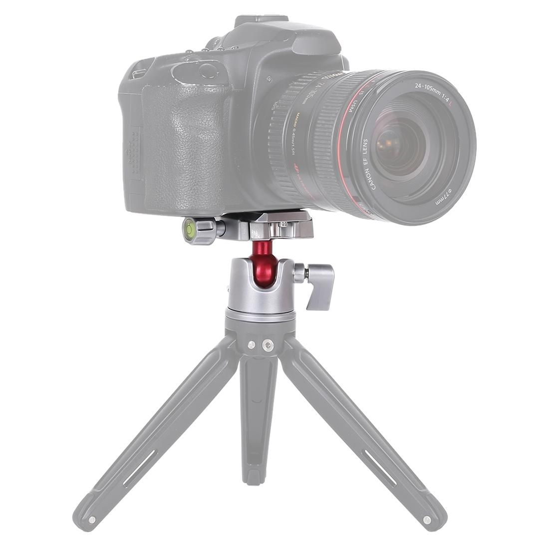PULUZ 360 Degree Rotation Panoramic Metal Ball Head with Quick Release Plate for DSLR & Digital Cameras (Silver)