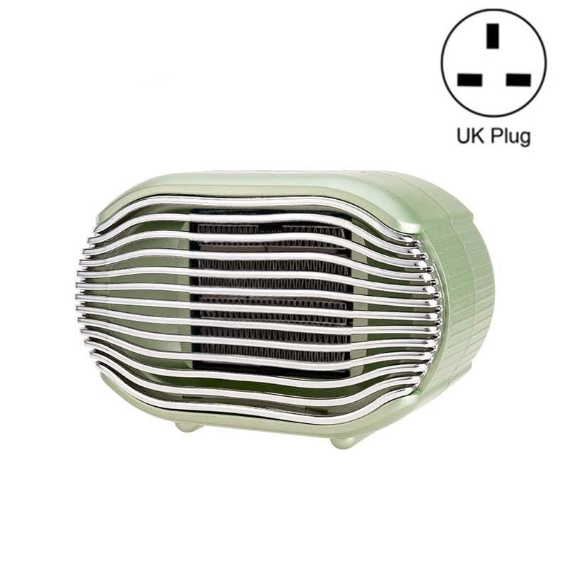 800w Mini Heater Home Desktop Energy Saving Small Solar Heater, Size:UK Plug (Aurora Green)