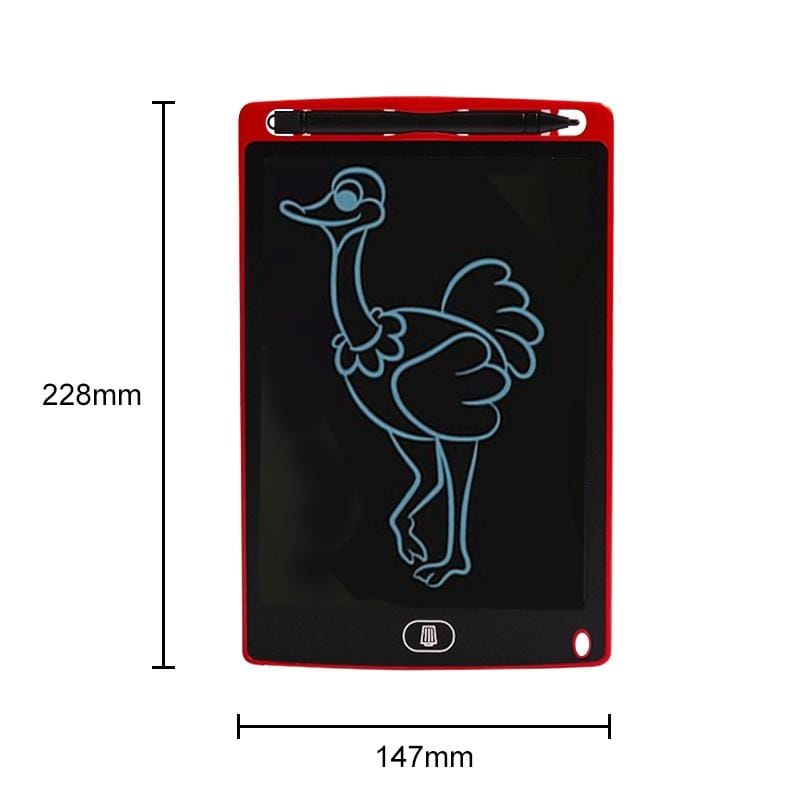 8.5 inch LCD Handwriting Board Children Drawing Graffiti Handwriting Board, Style:Monochrome, Frame Color:Red