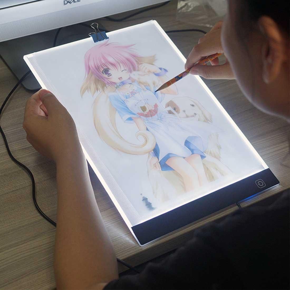 5W 3.5mm Ultra-thin USB A4 Paper LED Copy Pad Non-dimmable Digital Board Copy Desk Art Drawing Tracing Stencil Table Board