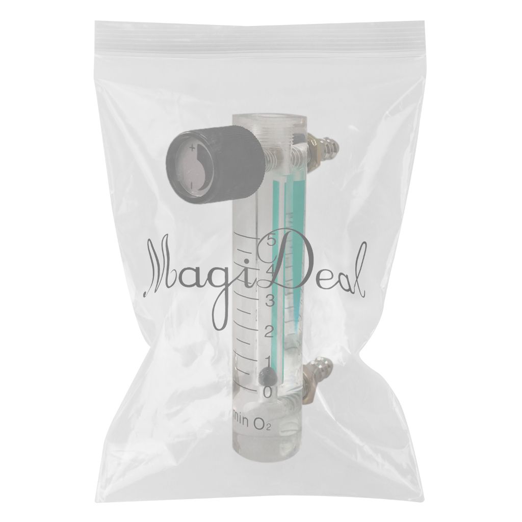 Oxygen Flow Meter Flowmeter with Control Valve for Oxygen Air 0-5L