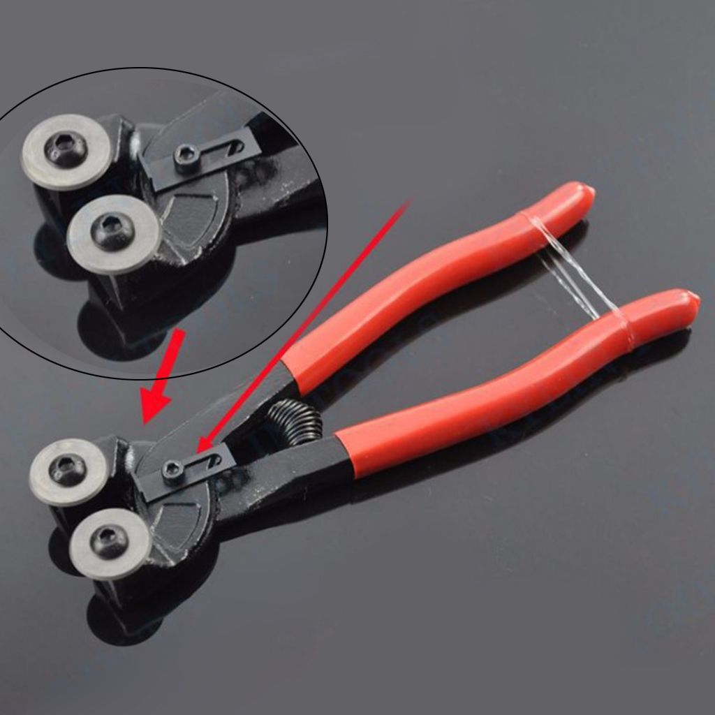 Glass Mosaic Cut Nippers Tile Plier Double Round Wheeled Plier with Gauge