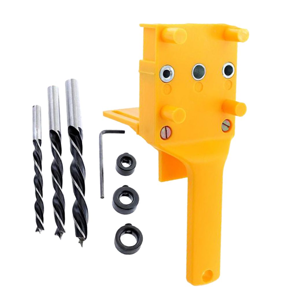 Handheld Woodworking Doweling Jig Drill Guide Wood Dowel Drilling Hole Saw